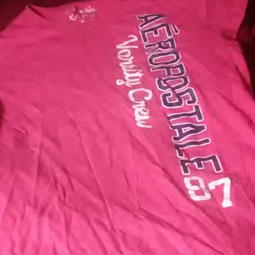 A pink tee shirt